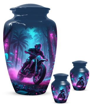 Dirt Bike Urn for Ashes - Personalized Motocross Memorial for Dad | Motorcycle Cremation Urns for Father