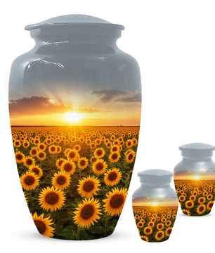 Sunflower Urn for Ashes, Custom Cremation Urn, Memorial Urn for Mom