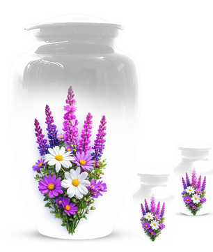 Wildflower Urn for Ashes, Custom Floral Cremation Urn for Mom