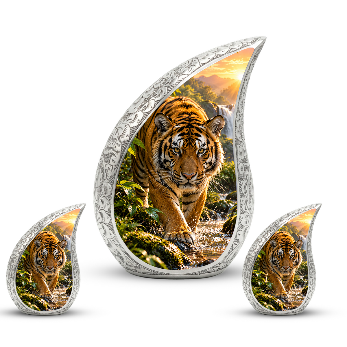 Tiger Cremation Urn for Dad -  Bengal Tiger Memorial Urn for Ashes