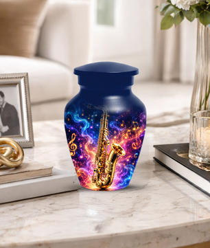 Saxophone Urn for Ashes -  Personalized Music Memorial Urns for Adults
