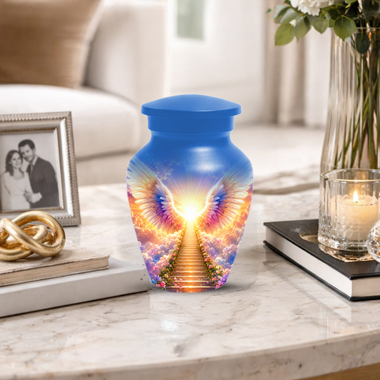 Angel Wings Urn for Ashes  Heavenly  Memorial Keepsake for Mom