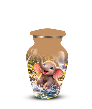 Cute Elephant Cremation Urn for Ashes | Personalized Elephant Memorial Urn | Baby Elephant Urn