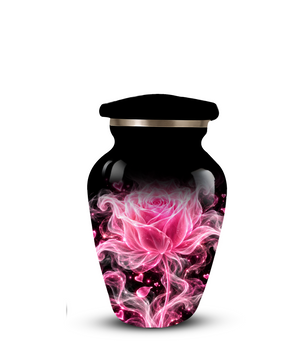 Pink Rose Cremation Urn for Ashes | Personalized Floral Memorial Urn | Handmade Adult Urn for Human Ashes