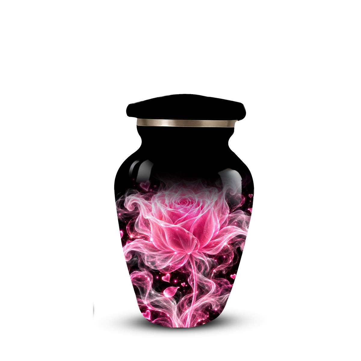 Pink Rose Cremation Urn for Ashes | Personalized Floral Memorial Urn | Handmade Adult Urn for Human Ashes