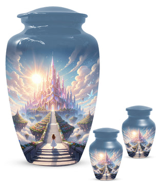 Heaven Stairway Urn for Mom – Custom Angel Memorial Cremation Urn for Ashes