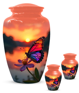 Butterfly Sunset Urn for Human Ashes | Butterfly Sunset Cremation Urn