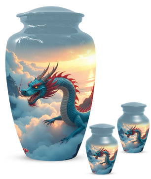 Celestial Sky Dragon Urn for Adult Ashes – Fantasy Dragon Adult Cremation Urn |  Memorial Urn
