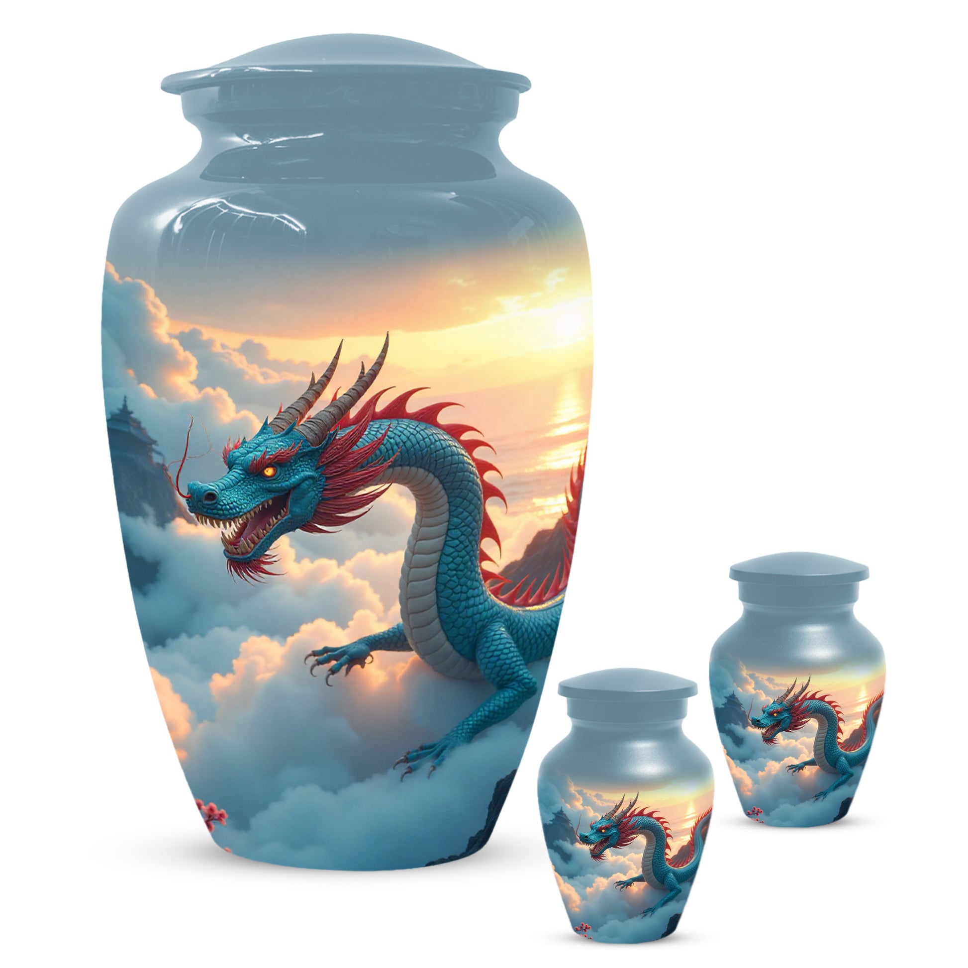 Celestial Sky Dragon Urn for Adult Ashes – Fantasy Dragon Adult Cremation Urn |  Memorial Urn