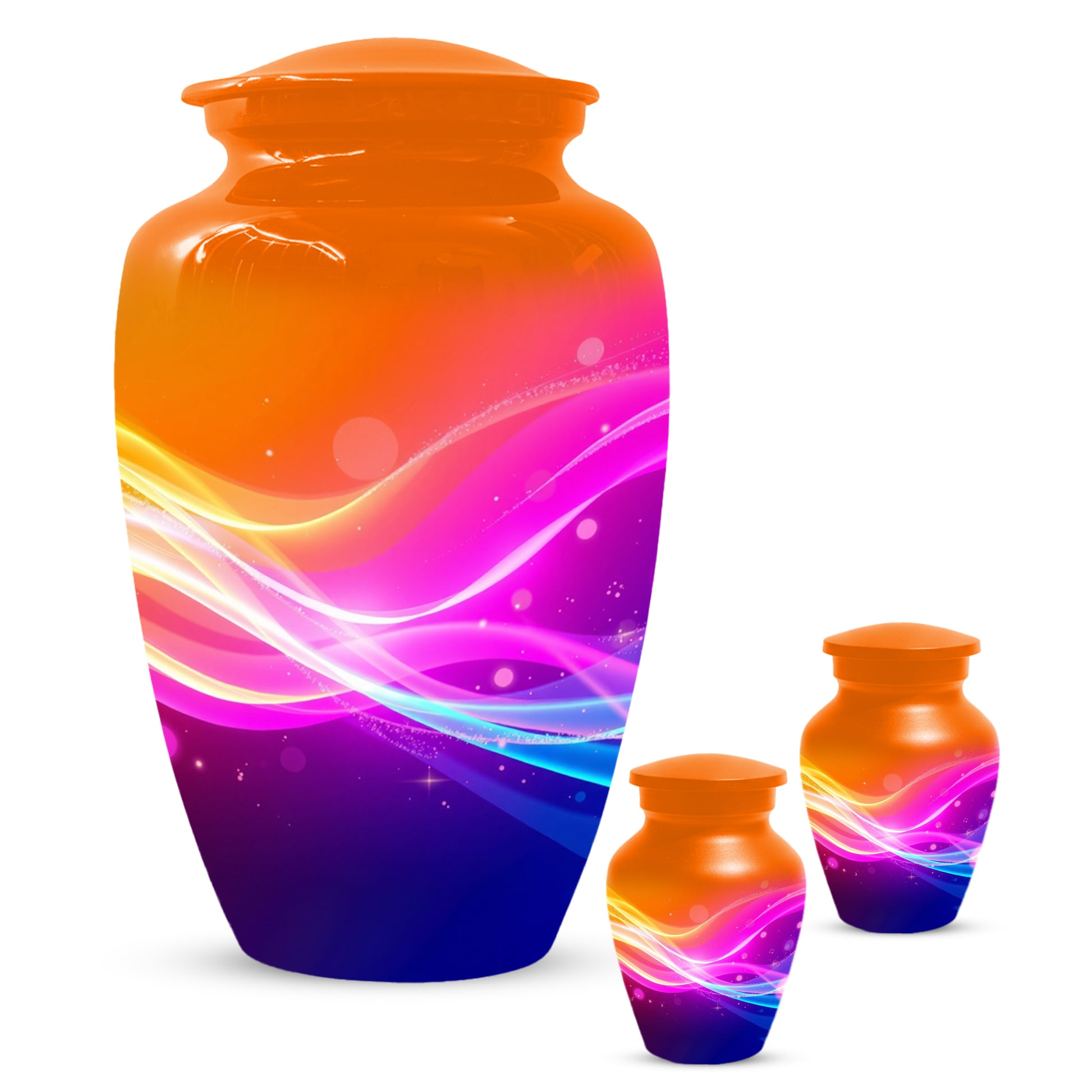 Modern Abstract Cremation Urn for Ashes – Colorful Adult Funeral Urns