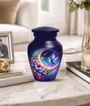 Hummingbird Cremation Urn for Ashes, Personalized Memorial Urn for Mom