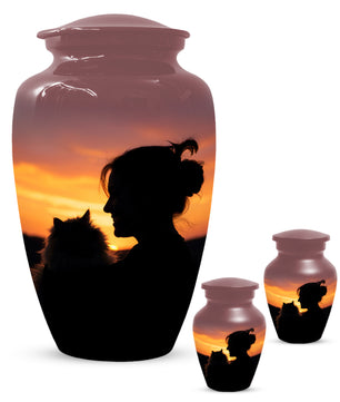 Personalized Cat Urn for Ashes | Custom Metal Pet Memoria