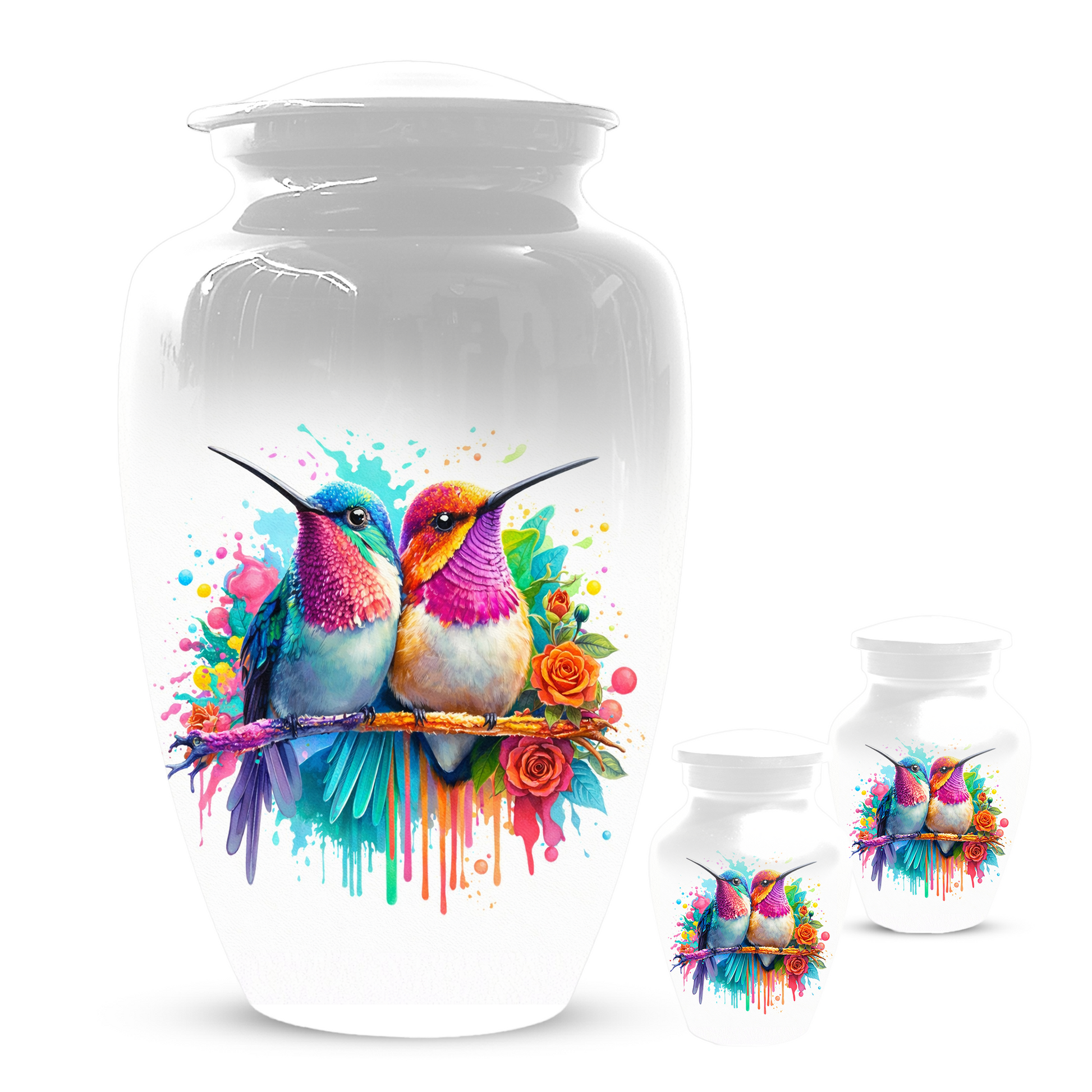 Personalized Hummingbird Cremation Urn for Human Ashes | Custom Urn for Mom