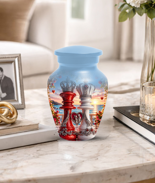 Extra Large Companion Urn for Two Adults - Personalized Couple Memorial for Mom & Dad