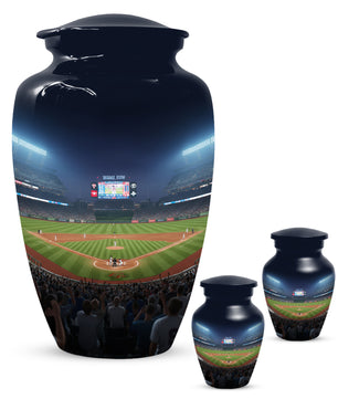 Baseball Stadium Adult Urn for Human Ashes | Personalized Baseball Cremation Urn for Men & Dad