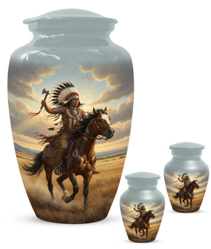 Warrior Horse Urn for Mom & Women | Unique Adult Female Cremation Urn for Human Ashes