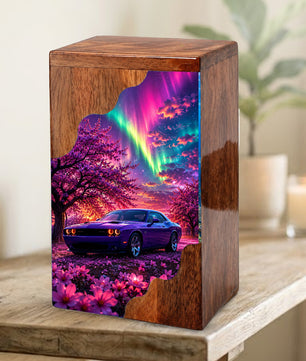 Car Wooden Cremation Urn – Wooden Urn for Human Ashes