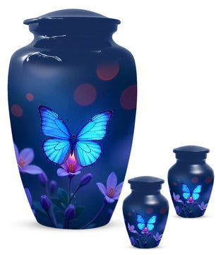 Blue Butterfly Urn for Human Ashes | Blue Butterfly Cremation Urn