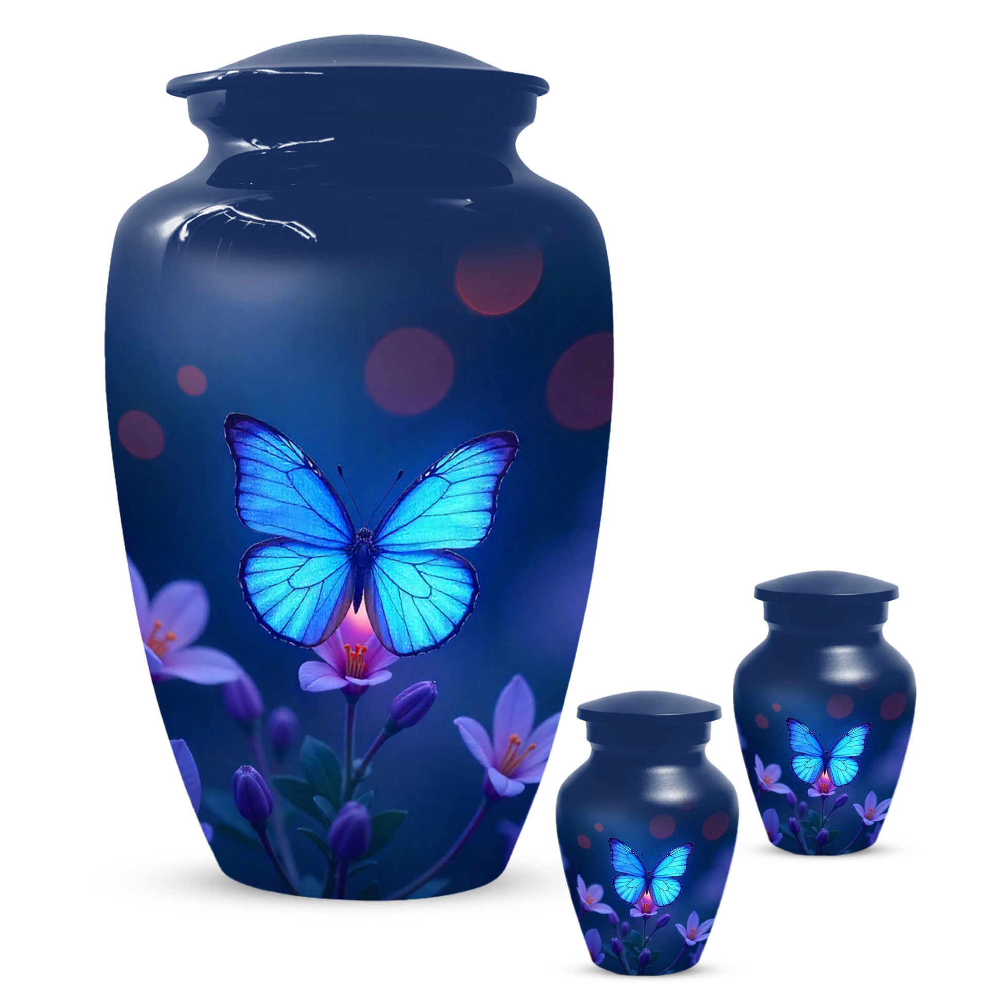 Blue Butterfly Urn for Human Ashes | Blue Butterfly Cremation Urn