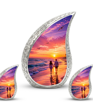 Beach Sunset Urn for Human Ashes | Ocean Sunset Cremation Urn