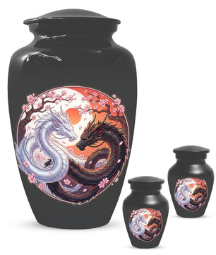 Yin Yang Dragon Urn – Custom Dragon Cremation Urns for Ashes|  Memorial Keepsake for Mom &Dad