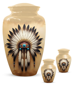 Native Urn for Human Ashes | Native American Inspired Adult Cremation Urn Memorial