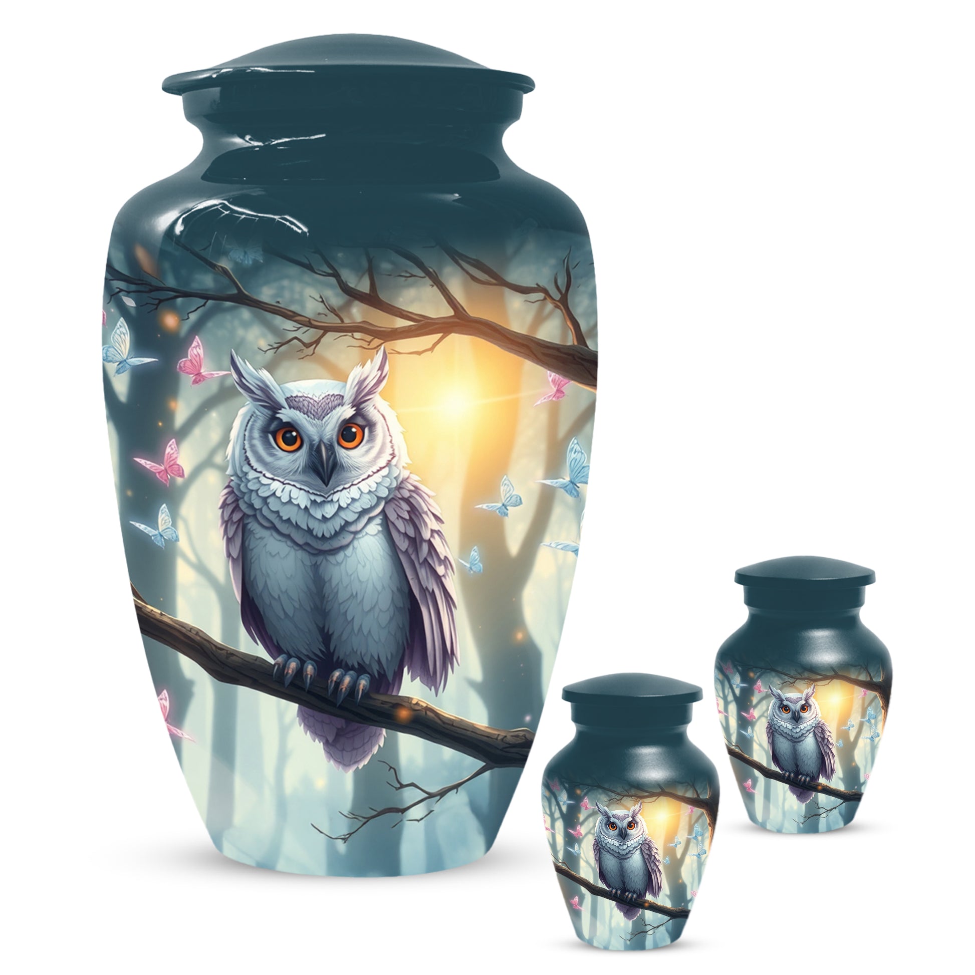 Personalized Owl Urn for Mom – Custom Owl Cremation Urn for Ashes