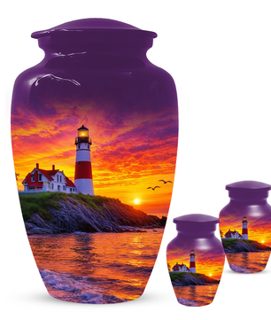 Lighthouse Cremation Urn for Ashes | Memorial Urn for Mom, Dad, Women & Men