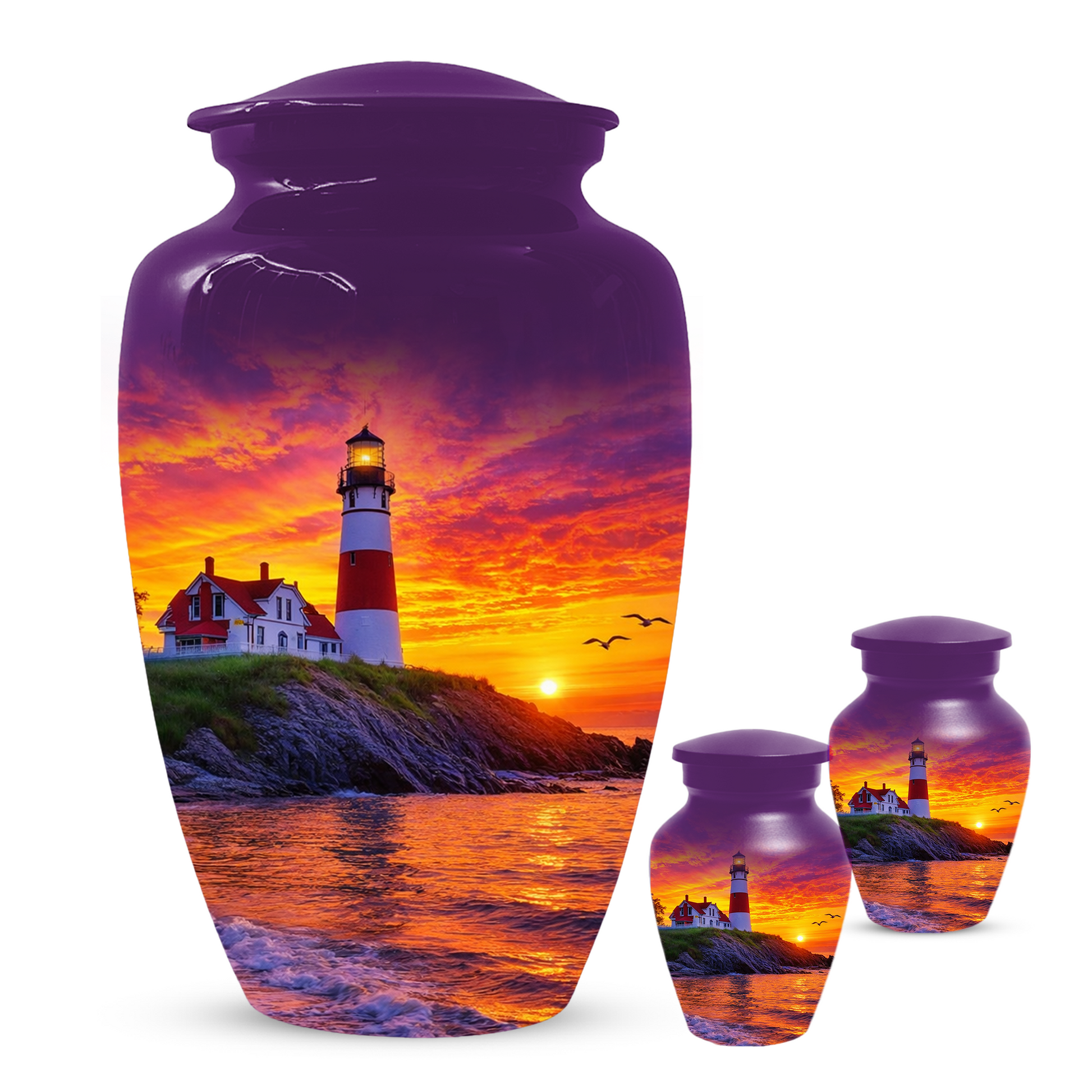Lighthouse Cremation Urn for Ashes | Memorial Urn for Mom, Dad, Women & Men