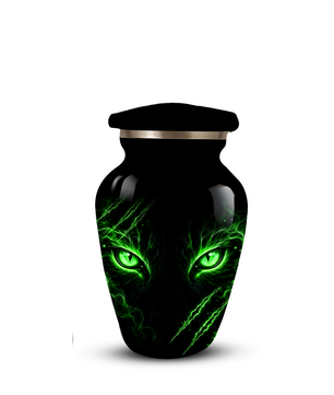 Adult Cremation Urn – Black Panther Green Eyes Memorial Urn for Adult Ashes