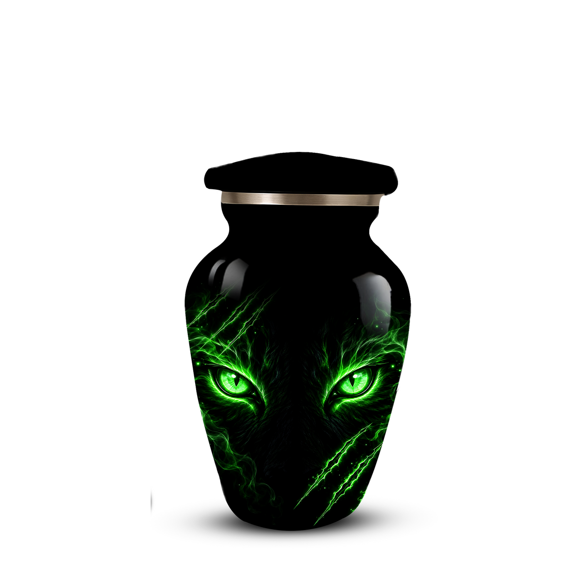 Adult Cremation Urn – Black Panther Green Eyes Memorial Urn for Adult Ashes