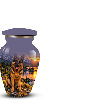 Personalized German Shepherd Cremation Urn for Ashes, Dog Memorial Urn, Custom Pet Urn