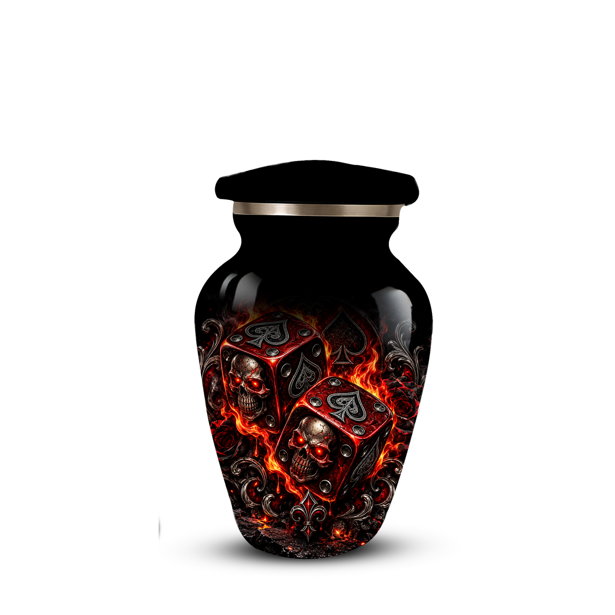 Skull Dice Cremation Urn for Ashes | Personalized Adult Memorial Urn