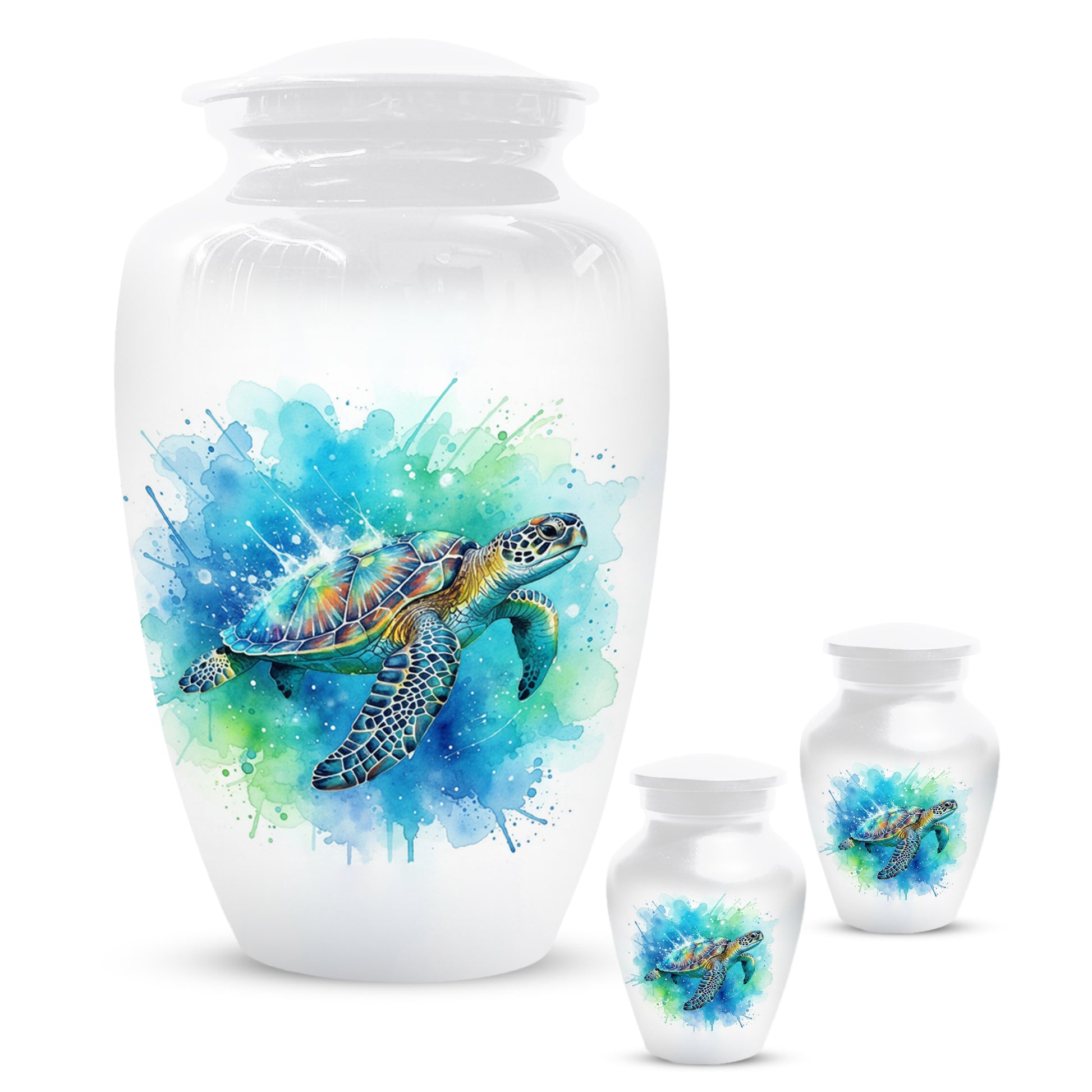 Turtle Urn for Human Ashes | Peaceful Turtle Adult Cremation Urn & Nature Memorial