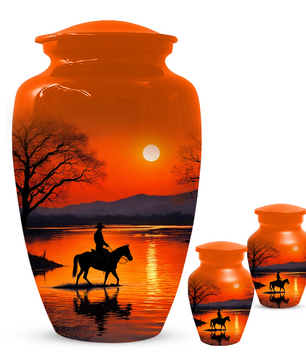 Cowboy Urn for Ashes | Western Cremation Urn for Dad