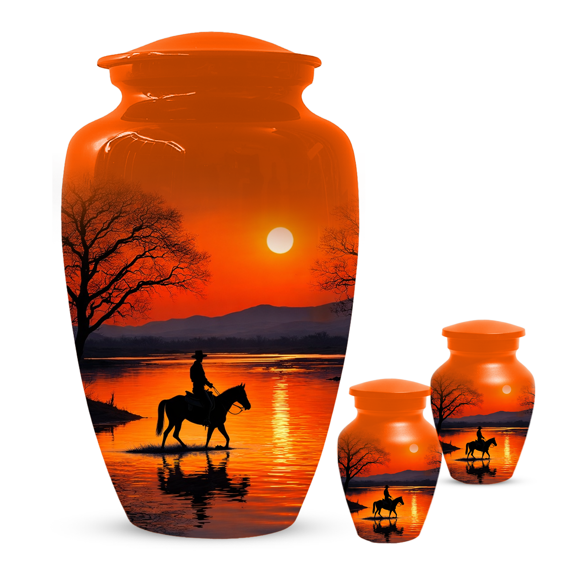 Cowboy Urn for Ashes | Western Cremation Urn for Dad