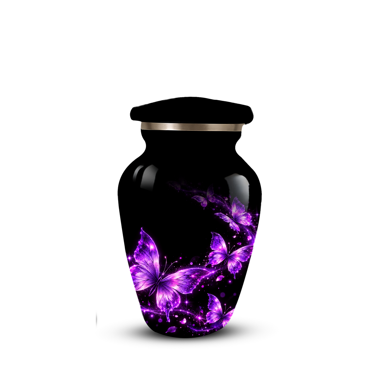 Purple Butterfly Cremation Urn for Ashes | Personalized Adult Memorial Urn | Handmade Butterfly Urn for Human Ashes