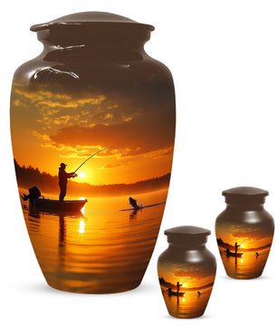 Fishing Urn for Human Ashes | Gone Fishing Cremation Urn for Dad