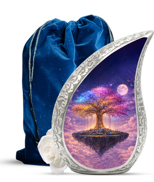 Colorful Tree of Life Cremation Urn | Memorial Urn for Women