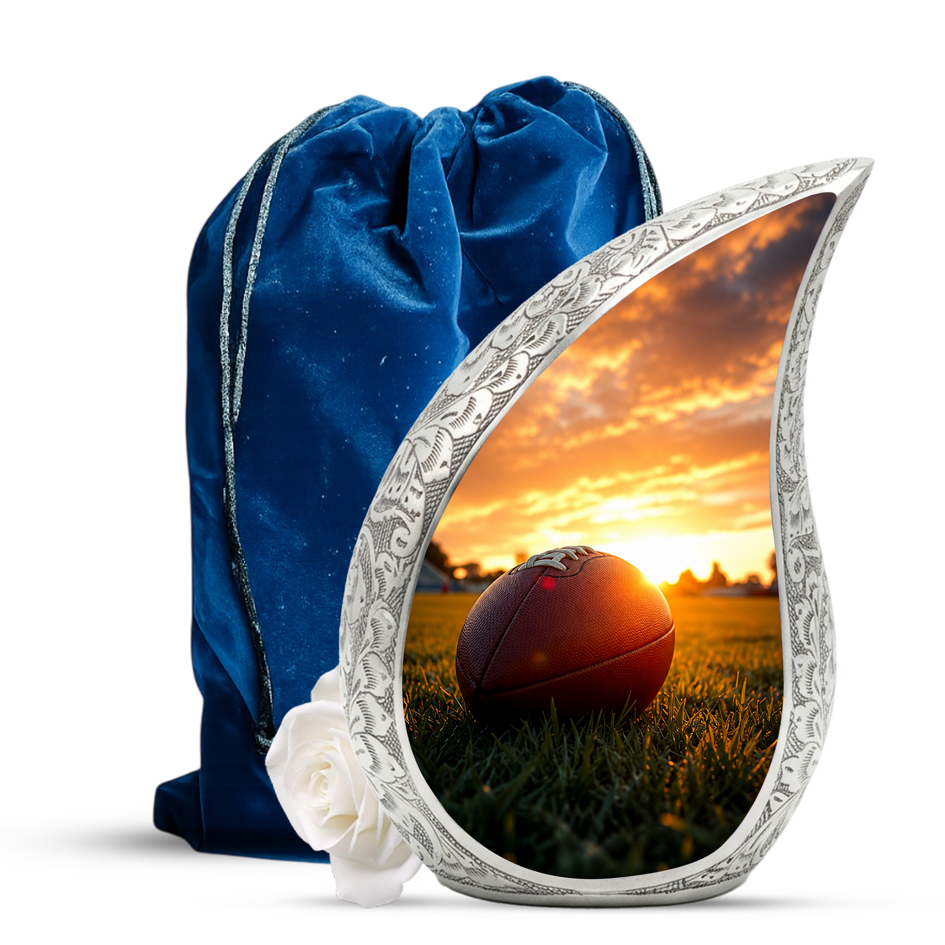 Football Cremation Vessel – Adult Urn for Human Ashes