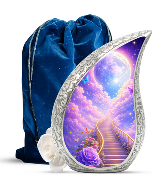 Heaven Theme Urn for Ashes – Memorial Urn for Adults