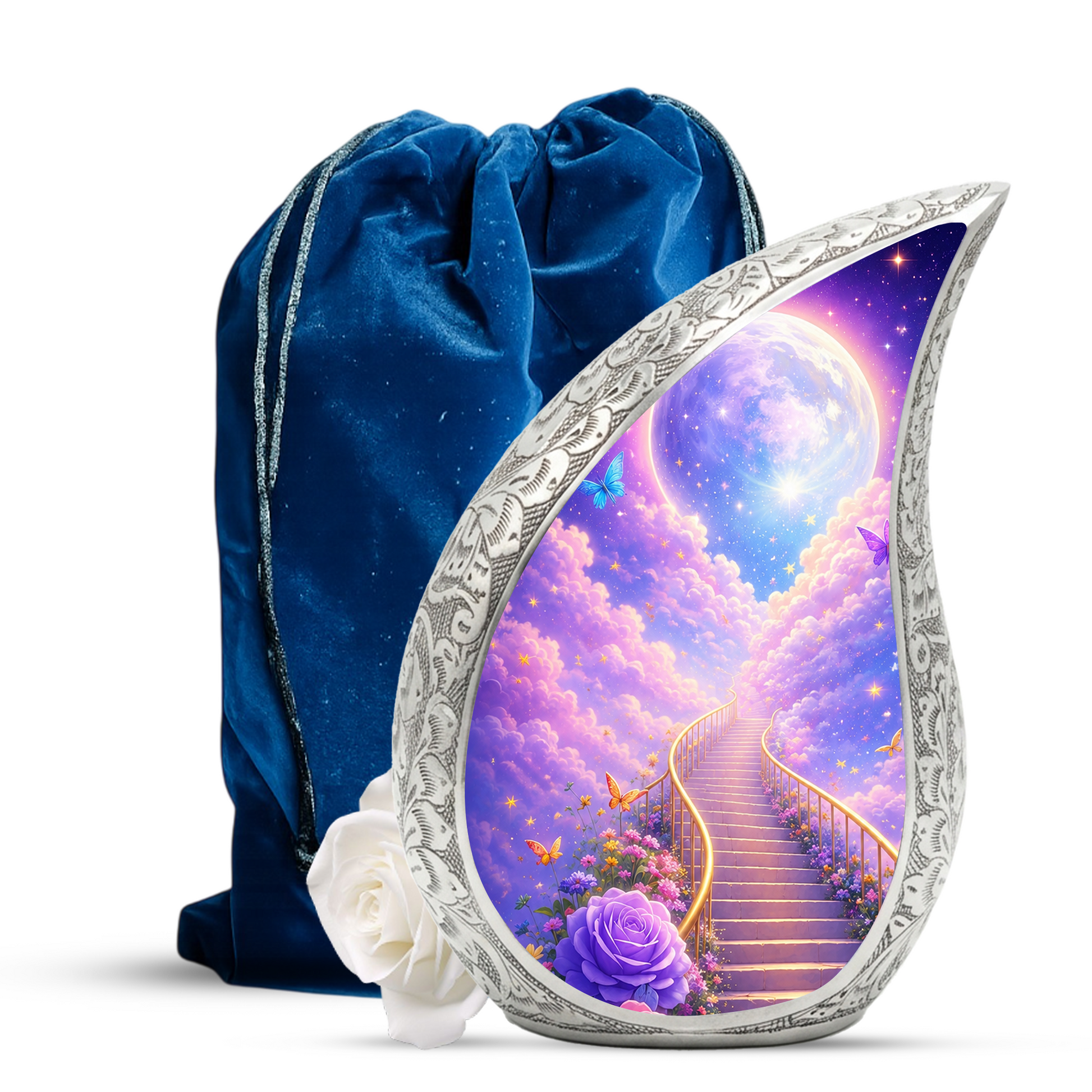 Heaven Theme Urn for Ashes – Memorial Urn for Adults