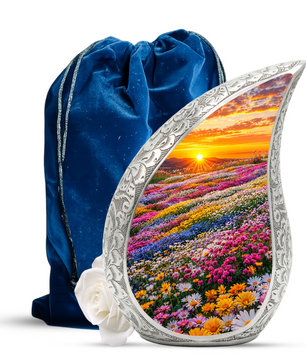 Flower Garden Burial Urn – Colorful Memorial Urn for Human Ashes