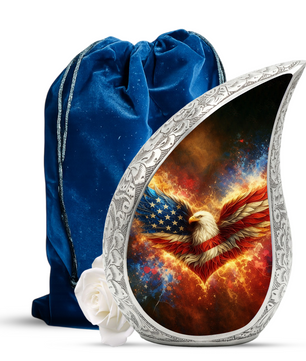 American Eagle Patriotic Cremation Urn | Adult Ashes Urn