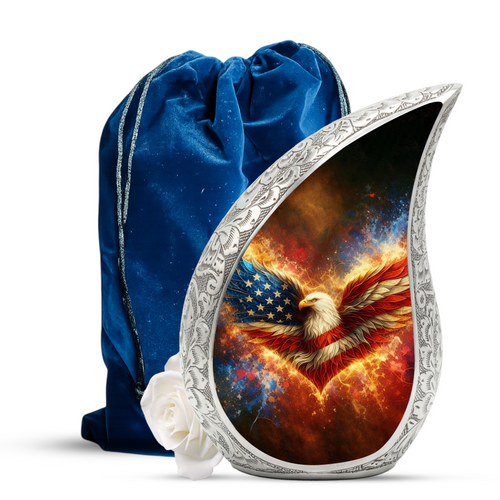 American Eagle Patriotic Cremation Urn | Adult Ashes Urn