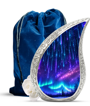 Aurora Borealis Cremation Urn – Elegant Memorial Urn for Human Ashes