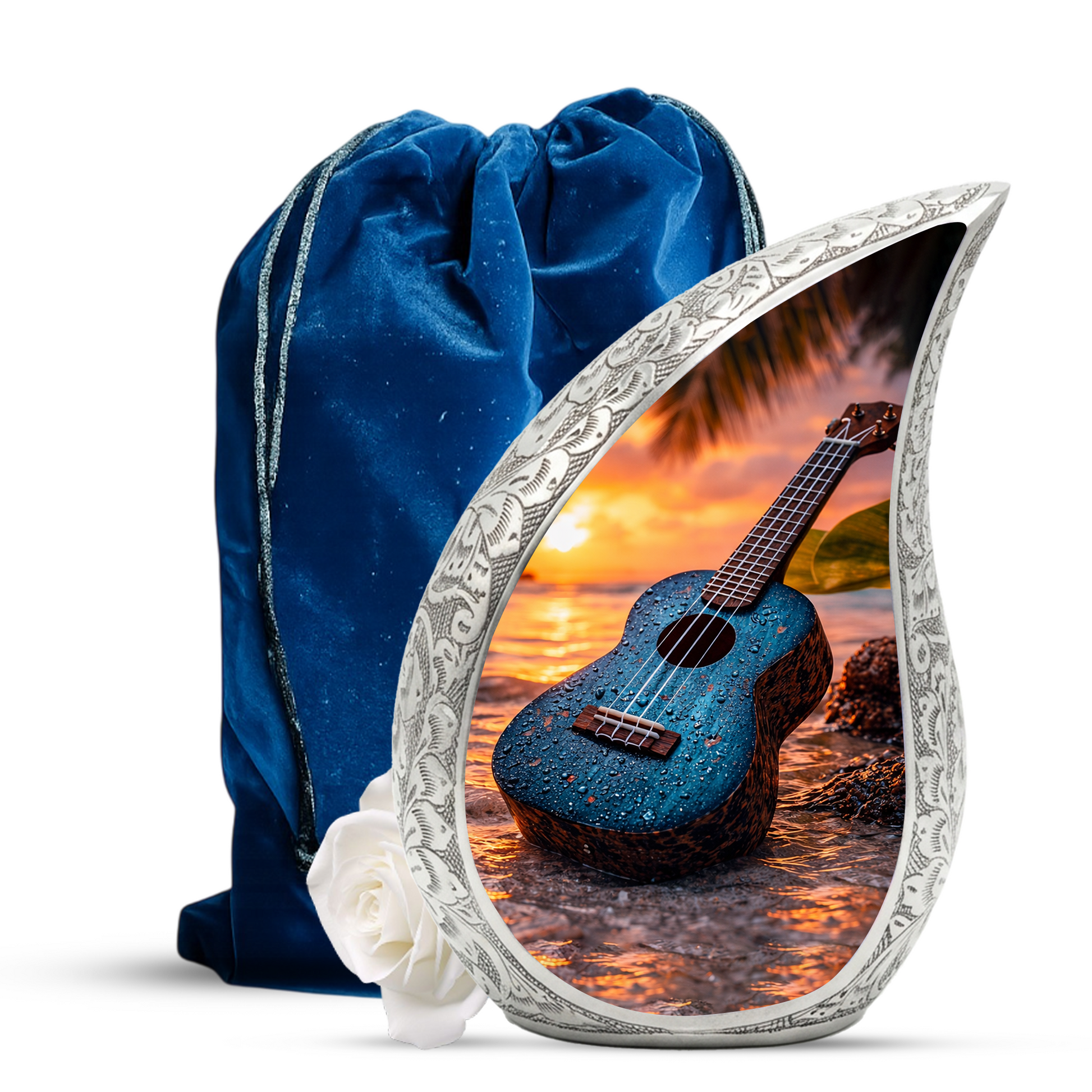 Ukulele Music Cremation Urn for Adults | Memorial Ashes Urn