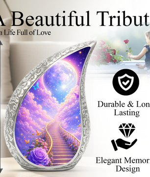 Heaven Theme Urn for Ashes – Memorial Urn for Adults