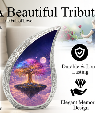 Colorful Tree of Life Cremation Urn | Memorial Urn for Women