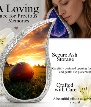 Football Cremation Vessel – Adult Urn for Human Ashes